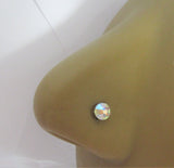 Surgical Stainless Steel Swarovski Nose Stud L Shape Pin Post 20 gauge 20g - I Love My Piercings!