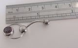 Dark Purple Crystal Big Ball Pressure Barbell VCH Clitoral Hood Ring 14 gauge - I Love My Piercings!