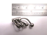 Surgical Steel Triple Hoop Dangle Barbell VCH Clit Clitoral Hood Ring 14 gauge - I Love My Piercings!