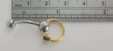 Surgical Steel Gold Heart Hoop Dangle VCH Clitoral Clit Hood Ring 14g - I Love My Piercings!
