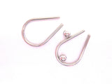 Pair Surgical Steel 4 mm Ball Drop Oval Hoops 7/8 inch Long 14 gauge 14g - I Love My Piercings!