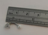Surgical Steel Small Clear Drop Gem White Pearl VCH Hood Clit Ring Bar 16 gauge - I Love My Piercings!