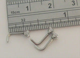 3 Piece Crystal Surgical Steel Nose L Shape Bent Nose Studs 18 gauge 18g - I Love My Piercings!