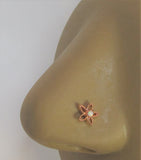 18k Rose Gold Plated White Opal Beaded Star L Shape Bend Stud Pin 20 gauge 20g - I Love My Piercings!