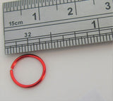 Red Seamless Continuous Nose Nostril Hoop Ring 20 gauge 20g - I Love My Piercings!
