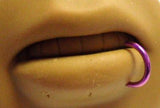 PURPLE TITANIUM Lip Side Hoop Seamless Segment Bottom Ring 14 gauge 14g 10mm - I Love My Piercings!