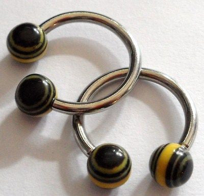 Half Hoop Horseshoes Earrings Lobe Rings 14g 14 gauge - I Love My Piercings!