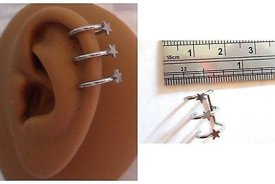 Triple cartilage piercing hoops deals