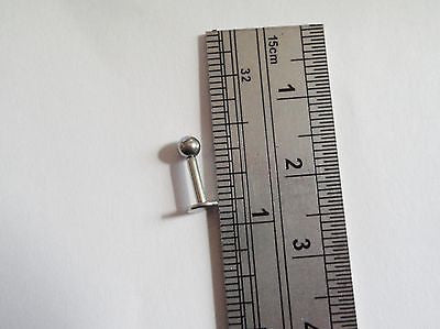 Surgical Steel Internally Threaded Stud Barbell 16 gauge 16g 6mm Post 3mm Ball - I Love My Piercings!