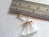 Bioplast Plastic Posts CRYSTAL Gold Titanium Lip Studs Rings 16 gauge 16g 10mm - I Love My Piercings!