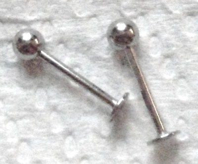 Surgical Steel Studs Posts 16 gauge 16g 11mm 3mm balls - I Love My Piercings!