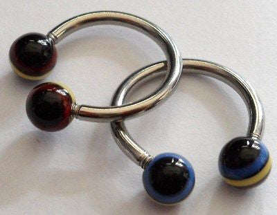 Half Hoop Horseshoes Earrings Lobe Rings 14g 14 gauge - I Love My Piercings!