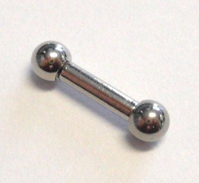 One Surgical Steel Straight Silver 6mm Barbell Tragus Cartilage 14g 14 gauge - I Love My Piercings!