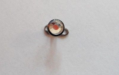 Micro Dermal Titanium Grade 23 Anchor Base Foot Black 4mm Crystal 14 gauge 14g - I Love My Piercings!