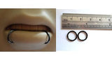 Black Segment Snake Bites Piercings Hoops Bottom Lip 16 gauge 16g - I Love My Piercings!