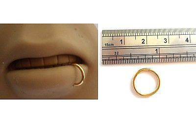 GOLD Hoop Segment Ring 16 gauge 16g 8mm Diameter - I Love My Piercings!