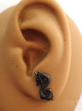 Black Titanium Dragon Conch Cartilage Helix Earring Lobe Stud 16 gauge 16g - I Love My Piercings!