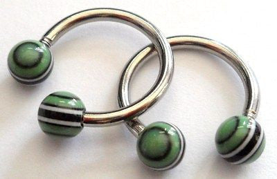 Half Hoop Horseshoes Earrings Lobe Rings 14g 14 gauge - I Love My Piercings!
