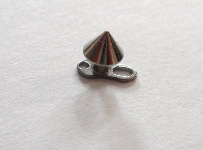 Grade 23 Titanium Micro Dermal Anchor Base Foot 4mm Spike Top  14 gauge 14g - I Love My Piercings!