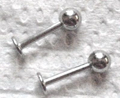 Surgical Steel Studs Posts 14 gauge 14g 10mm 5mm balls - I Love My Piercings!