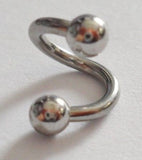 Twisted Surgical Steel Nose Hoop Ring 16 gauge 16g 6mm diameter - I Love My Piercings!