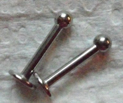 Surgical Steel Studs Posts 14 gauge 14g 10mm 3mm balls - I Love My Piercings!