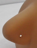 6 Piece Sterling Silver Crystal Nose Bones Straight Ball End Ring 22 gauge 22g - I Love My Piercings!