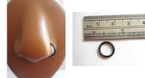 Black Segment Nose Ring Hoop 16g 16 gauge 8mm diameter - I Love My Piercings!