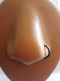 Black Segment Nose Ring Hoop 16g 16 gauge 8mm diameter - I Love My Piercings!