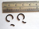 Black Segment Snake Bites Piercings Hoops Bottom Lip 16 gauge 16g - I Love My Piercings!