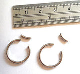 Surgical Steel Segment Hoop Earrings Rings 14g 14 gauge 1/2 inch Diameter - I Love My Piercings!