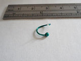 Turquoise Titanium over Sterling Silver Thin Nose Hoop Ring 22 gauge 22g 7mm - I Love My Piercings!