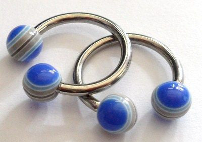 Half Hoop Horseshoes Earrings Lobe Rings 14g 14 gauge - I Love My Piercings!