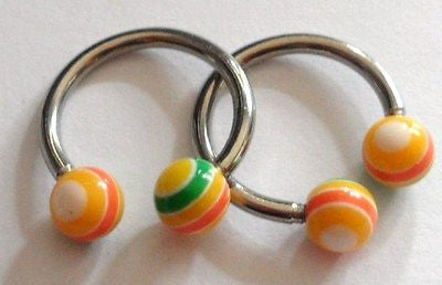 Half Hoop Horseshoes Earrings Lobe Rings 14g 14 gauge - I Love My Piercings!