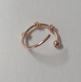 18k Rose Gold Plated Triple Wire Knot Ear Cartilage Hoop Ring 20 gauge 20g - I Love My Piercings!