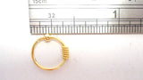 18k Yellow Gold Plated Wire Wrap Ear Cartilage Hoop Ring 20 gauge 20g - I Love My Piercings!