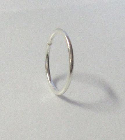 Sterling Silver Seamless Hoop 22 gauge 22g 7mm diameter - I Love My Piercings!