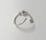 Sterling Silver Bali Ball Ear Universal Hoop Ring 20 gauge 20g 9 mm Diameter - I Love My Piercings!