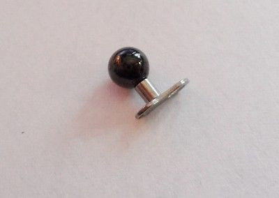 Micro Dermal Titanium Grade 23 Anchor Base Foot Black Ball Top 14 gauge 14g - I Love My Piercings!