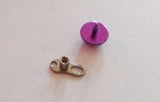 Micro Dermal Titanium Grade 23 Anchor Base Foot Purple 5mm Dome  14 gauge 14g - I Love My Piercings!