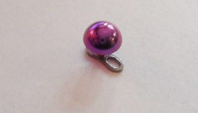 Micro Dermal Titanium Grade 23 Anchor Base Foot Purple 5mm Dome  14 gauge 14g - I Love My Piercings!