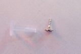 Bioplast Star AB CRYSTAL CZ Lip Ring Stud Monroe 16 gauge 16g 8mm post length - I Love My Piercings!