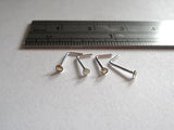 4 AB Clear Crystal Nose Studs Pins L Shape Sterling Silver Rings 22 gauge 22g - I Love My Piercings!
