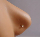 4 Gold Tiny Crystal Nose Studs Pins Rings L Shape 22 gauge 22g - I Love My Piercings!