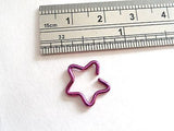 Purple Titanium Plated Star Daith Piercing Barbell Fancy Stud 16 gauge 16g - I Love My Piercings!