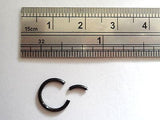 Black Segment Nose Ring Hoop 16g 16 gauge 8mm diameter - I Love My Piercings!