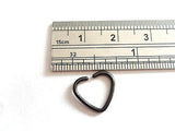 Black Titanium Plated Heart Daith Piercing Barbell Fancy Stud 16 gauge 16g - I Love My Piercings!