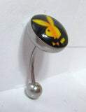 Surgical Steel Amber Black Bunny Bar VCH Clit Clitoral Hood Ring 16 gauge 16g - I Love My Piercings!