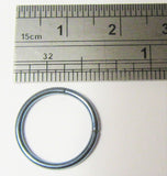 Light Blue Titanium Seamless Conch Hoop Ring Loose Fit 16 gauge 12 mm Diameter - I Love My Piercings!