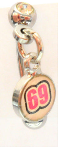 69 Dangle Gem Dangle Barbell VCH Jewelry Clit Clitoral Hood Ring 16 gauge 16g - I Love My Piercings!